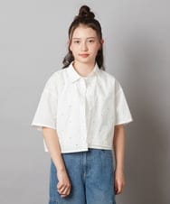 KJBGW01034 a.v.v KIDS(アー・ヴェ・ヴェ) 【ジュニア】[140-150]アソートクロップドシャツ ライトブルー