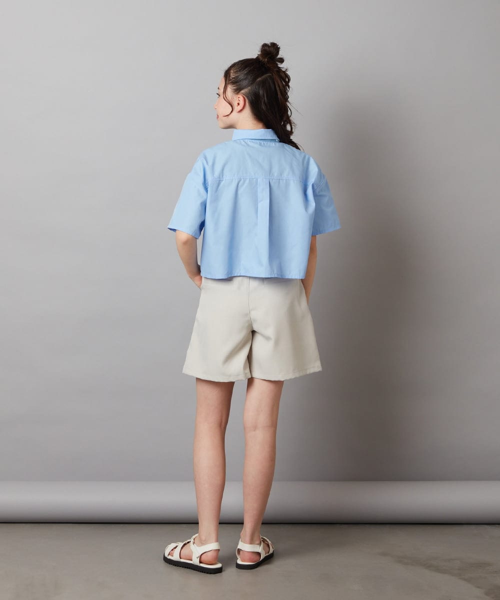 KJBGW01034 a.v.v KIDS(アー・ヴェ・ヴェ) 【ジュニア】[140-150]アソートクロップドシャツ ライトブルー