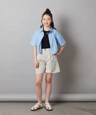 KJBGW01034 a.v.v KIDS(アー・ヴェ・ヴェ) 【ジュニア】[140-150]アソートクロップドシャツ ライトブルー