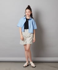 KJBGW01034 a.v.v KIDS(アー・ヴェ・ヴェ) 【ジュニア】[140-150]アソートクロップドシャツ ライトブルー