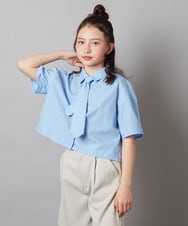 KJBGW01034 a.v.v KIDS(アー・ヴェ・ヴェ) 【ジュニア】[140-150]アソートクロップドシャツ ライトブルー