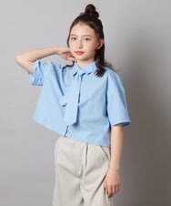 KJBGX01039 a.v.v KIDS(アー・ヴェ・ヴェ) 【ジュニア】[160]アソートクロップドシャツ ライトブルー