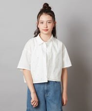 KJBGX01039 a.v.v KIDS(アー・ヴェ・ヴェ) 【ジュニア】[160]アソートクロップドシャツ ホワイト