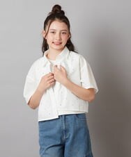 KJBGX01039 a.v.v KIDS(アー・ヴェ・ヴェ) 【ジュニア】[160]アソートクロップドシャツ ホワイト