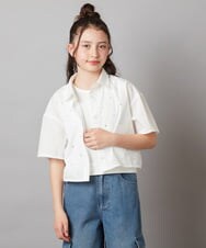KJBGX01039 a.v.v KIDS(アー・ヴェ・ヴェ) 【ジュニア】[160]アソートクロップドシャツ ホワイト