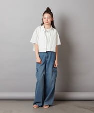KJBGX01039 a.v.v KIDS(アー・ヴェ・ヴェ) 【ジュニア】[160]アソートクロップドシャツ ホワイト
