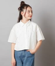 KJBGX01039 a.v.v KIDS(アー・ヴェ・ヴェ) 【ジュニア】[160]アソートクロップドシャツ ホワイト