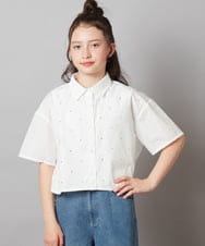 KJBGX01039 a.v.v KIDS(アー・ヴェ・ヴェ) 【ジュニア】[160]アソートクロップドシャツ ホワイト