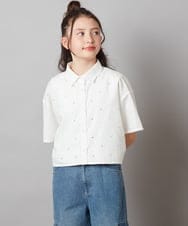 KJBGX01039 a.v.v KIDS(アー・ヴェ・ヴェ) 【ジュニア】[160]アソートクロップドシャツ ホワイト
