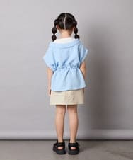 KJBHA22039 a.v.v KIDS(アー・ヴェ・ヴェ) [120-160]【接触冷感】ポコポコレイヤード風ブラウス ライトブルー