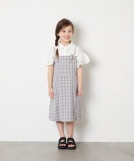 KJBHD60039 a.v.v KIDS(アー・ヴェ・ヴェ) [130-160]フリル袖ブラウス ホワイト