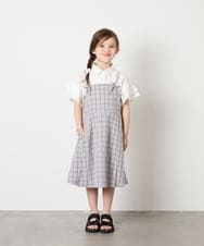 KJBHD60039 a.v.v KIDS(アー・ヴェ・ヴェ) [130-160]フリル袖ブラウス ホワイト