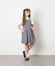 KJBHD60039 a.v.v KIDS(アー・ヴェ・ヴェ) [130-160]フリル袖ブラウス ホワイト