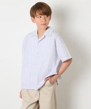 KJBHD90039 a.v.v KIDS(アー・ヴェ・ヴェ) [140-150]【男女兼用】ポケット付き開襟シャツ ホワイト