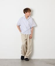 KJBHD90039 a.v.v KIDS(アー・ヴェ・ヴェ) [140-150]【男女兼用】ポケット付き開襟シャツ ホワイト