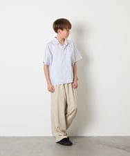 KJBHD90039 a.v.v KIDS(アー・ヴェ・ヴェ) [140-150]【男女兼用】ポケット付き開襟シャツ ホワイト
