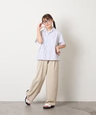 KJBHD90039 a.v.v KIDS(アー・ヴェ・ヴェ) [140-150]【男女兼用】ポケット付き開襟シャツ ホワイト