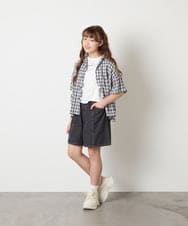 KJBHD90039 a.v.v KIDS(アー・ヴェ・ヴェ) [140-150]【男女兼用】ポケット付き開襟シャツ ブラック
