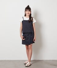 KJBHW20034 a.v.v KIDS(アー・ヴェ・ヴェ) [140-150]【セットアップ対応】ビスチェドッキング風トップス ネイビー