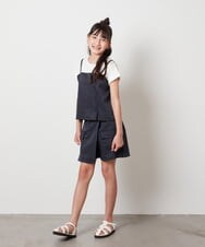 KJBHW20034 a.v.v KIDS(アー・ヴェ・ヴェ) [140-150]【セットアップ対応】ビスチェドッキング風トップス ネイビー