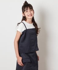 KJBHW20034 a.v.v KIDS(アー・ヴェ・ヴェ) [140-150]【セットアップ対応】ビスチェドッキング風トップス ネイビー