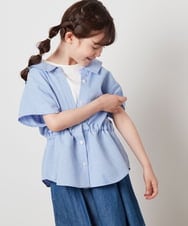 KJBHW21034 a.v.v KIDS(アー・ヴェ・ヴェ) [140-150]レイヤード風ブラウス ライトブルー