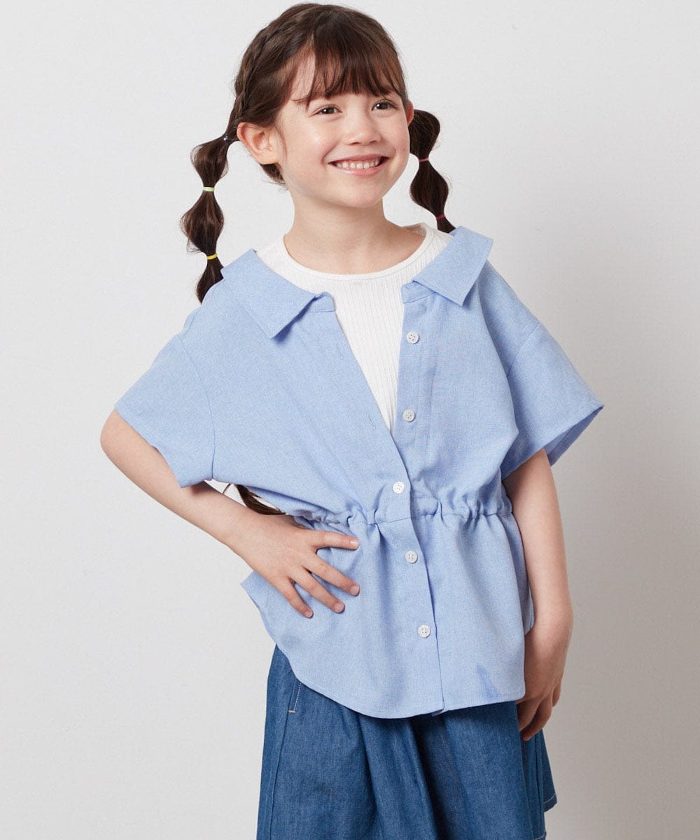 KJBHW21034 a.v.v KIDS(アー・ヴェ・ヴェ) [140-150]レイヤード風ブラウス ブラック