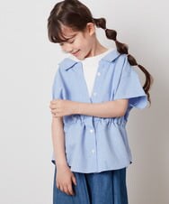 KJBHW21034 a.v.v KIDS(アー・ヴェ・ヴェ) [140-150]レイヤード風ブラウス ブラック