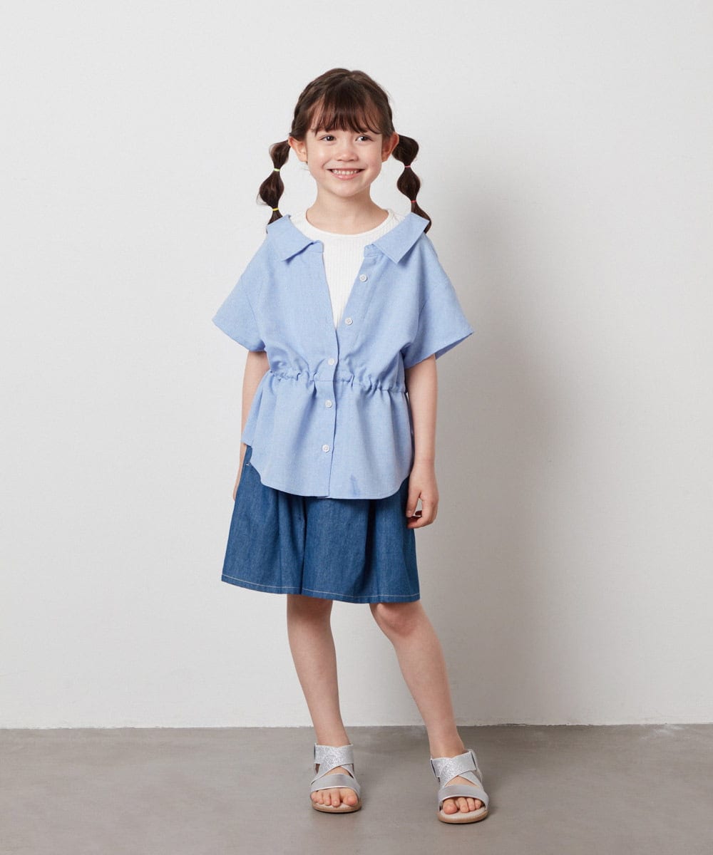 KJBHW21034 a.v.v KIDS(アー・ヴェ・ヴェ) [140-150]レイヤード風ブラウス ブラック