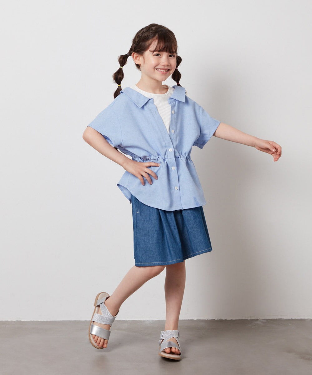 KJBHW21034 a.v.v KIDS(アー・ヴェ・ヴェ) [140-150]レイヤード風ブラウス ブラック