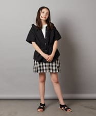 KJBHW21034 a.v.v KIDS(アー・ヴェ・ヴェ) [140-150]レイヤード風ブラウス ブラック