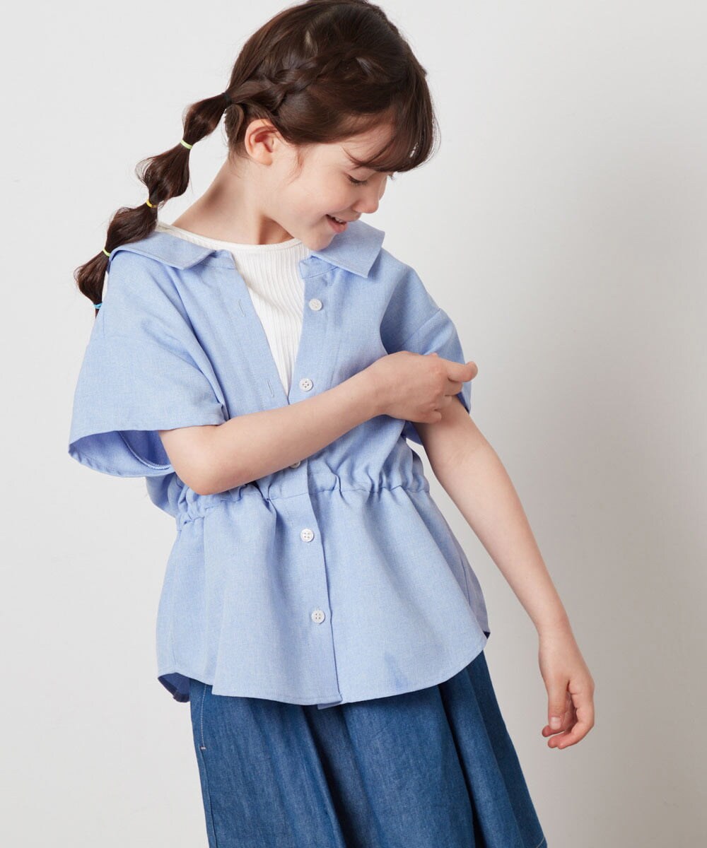 KJBHX21039 a.v.v KIDS(アー・ヴェ・ヴェ) [160]レイヤード風ブラウス ブラック