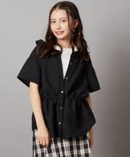 KJBHX21039 a.v.v KIDS(アー・ヴェ・ヴェ) [160]レイヤード風ブラウス ブラック