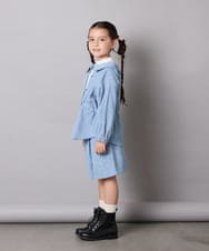 KJBJA31039 a.v.v KIDS(アー・ヴェ・ヴェ) 【セットアップ可能】[120-160]ブライトコールレイヤードフウブラウス ライトブルー