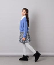 KJBJD02044 a.v.v KIDS(アー・ヴェ・ヴェ) [130-160]【洗える/毛玉になりにくい】シャツレイヤー風トップス ブルー