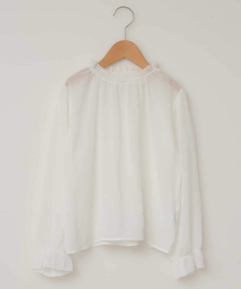 100-130]シャーリングシフォンブラウス[WEB限定サイズ](ブラウス