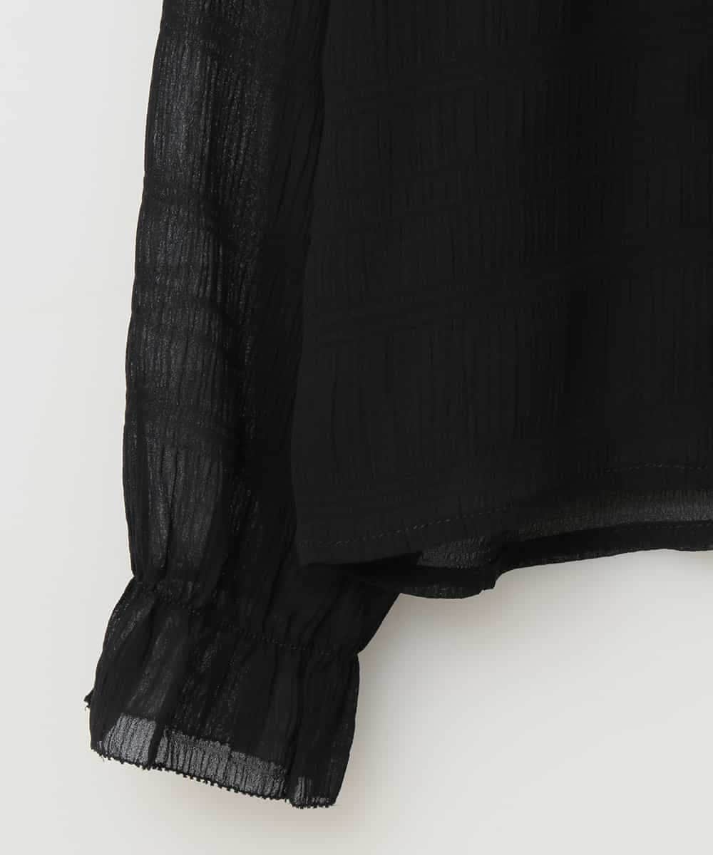 100-130]シャーリングシフォンブラウス[WEB限定サイズ](ブラウス