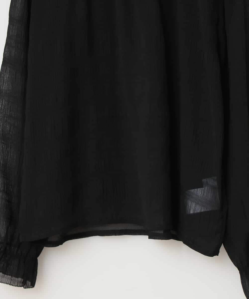 100-130]シャーリングシフォンブラウス[WEB限定サイズ](ブラウス