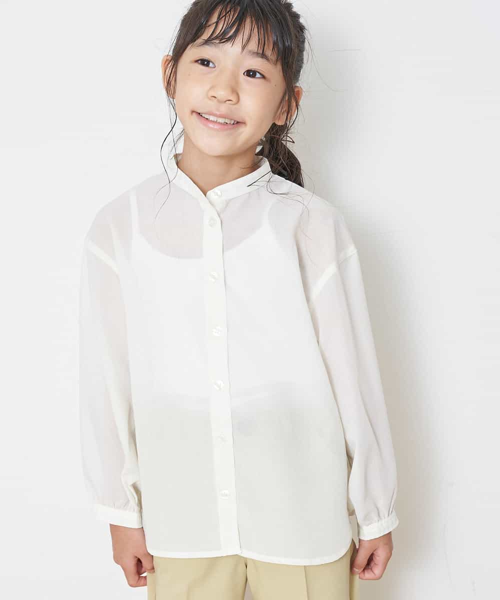 KJBJJ01029 a.v.v KIDS(アー・ヴェ・ヴェ) [100-130]バンドカラーロングシャツ[WEB限定サイズ] グリーン