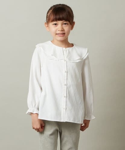 KJBJS31029 a.v.v KIDS [110-130]ダブルカラーブラウス