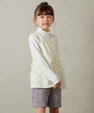 KJBKT41039 a.v.v KIDS(アー・ヴェ・ヴェ) [140-150]【セットアップ対応】ペプラムギャザージレ ブラック