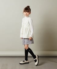 KJBKT41039 a.v.v KIDS(アー・ヴェ・ヴェ) [140-150]【セットアップ対応】ペプラムギャザージレ ブラック