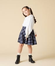 KJBLA40039 a.v.v KIDS(アー・ヴェ・ヴェ) [130-160]フリルカラーブラウス ホワイト
