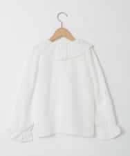 KJBLA40039 a.v.v KIDS(アー・ヴェ・ヴェ) [130-160]フリルカラーブラウス ホワイト