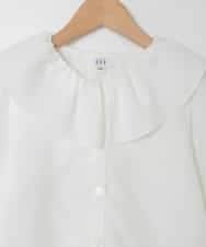 KJBLA40039 a.v.v KIDS(アー・ヴェ・ヴェ) [130-160]フリルカラーブラウス ホワイト