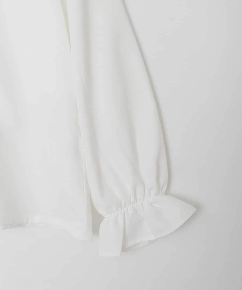 KJBLA40039 a.v.v KIDS(アー・ヴェ・ヴェ) [130-160]フリルカラーブラウス ホワイト