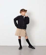 KJCAG07044 a.v.v KIDS(アー・ヴェ・ヴェ) [130-160]スカラップカットカーデ ブラック