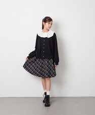 KJCAG07044 a.v.v KIDS(アー・ヴェ・ヴェ) [130-160]スカラップカットカーデ ブラック