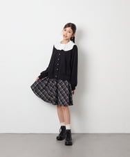 KJCAG07044 a.v.v KIDS(アー・ヴェ・ヴェ) [130-160]スカラップカットカーデ ブラック