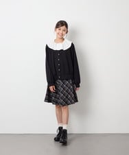 KJCAG07044 a.v.v KIDS(アー・ヴェ・ヴェ) [130-160]スカラップカットカーデ ブラック